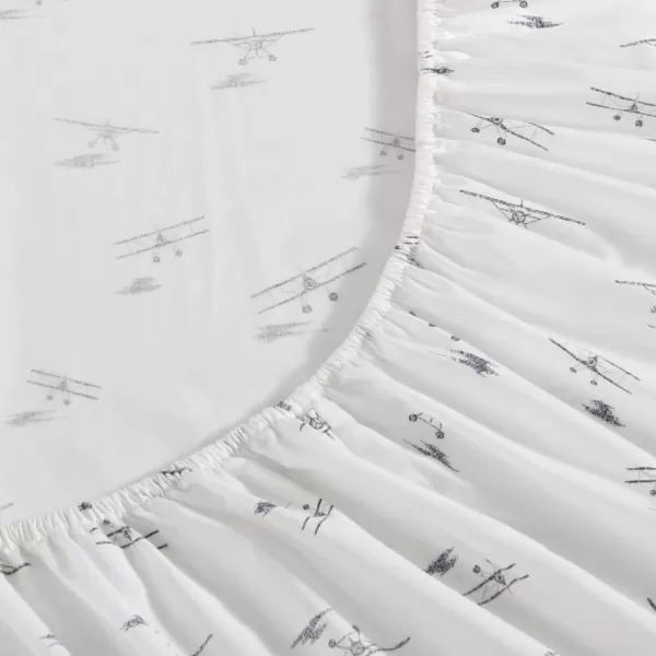 Eddie Bauer  Twin Sheets Cotton Percale Bedding Set Crisp amp Cool Home Decor Eddies Oar 3 pieces Twin White and BlueTwin Sea Planes WhiteRedBlue