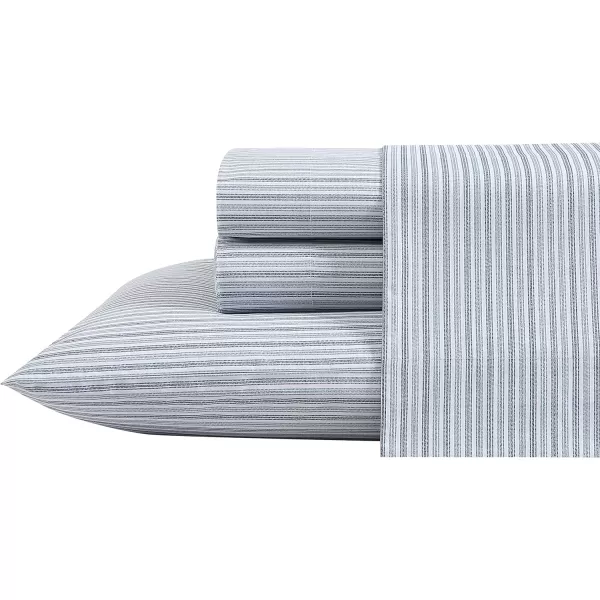 Eddie Bauer  Twin Sheets Cotton Percale Bedding Set Crisp amp Cool Home Decor Eddies Oar 3 pieces Twin White and BlueTwin Ticking Stripe BlueWhite