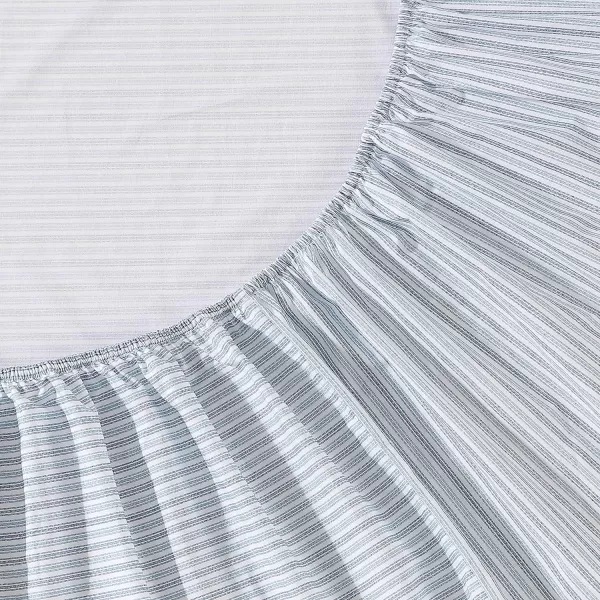Eddie Bauer  Twin Sheets Cotton Percale Bedding Set Crisp amp Cool Home Decor Eddies Oar 3 pieces Twin White and BlueTwin Ticking Stripe BlueWhite