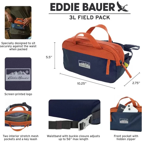 Eddie Bauer 3l Field Pack with Adjustable WaistbandDusted IndigoSienna