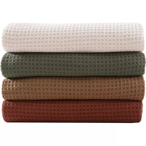 Eddie Bauer Blanket Soft Waffle Weave Bedding Medium Weight Bedroom Decor Softens Every Wash Twin BrownTwin Brown