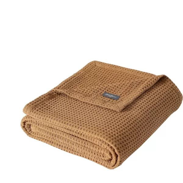Eddie Bauer Blanket Soft Waffle Weave Bedding Medium Weight Bedroom Decor Softens Every Wash Twin BrownTwin Brown