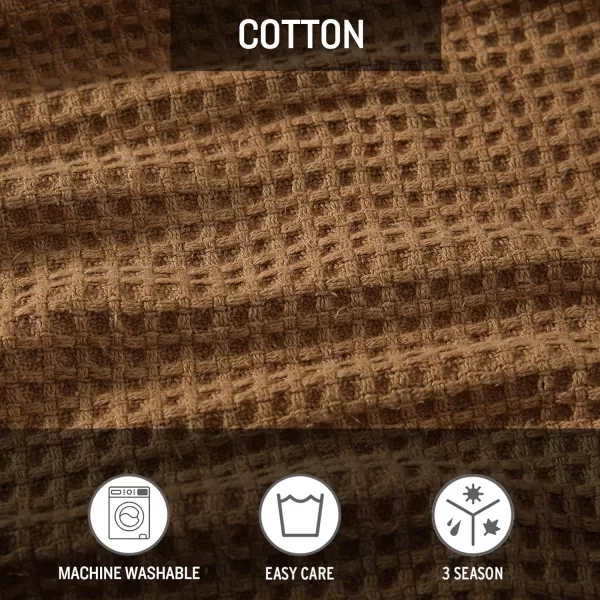 Eddie Bauer Blanket Soft Waffle Weave Bedding Medium Weight Bedroom Decor Softens Every Wash Twin BrownTwin Brown