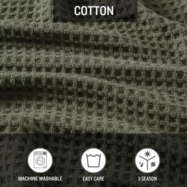 Eddie Bauer Blanket Soft Waffle Weave Bedding Medium Weight Bedroom Decor Softens Every Wash Twin BrownTwin Green