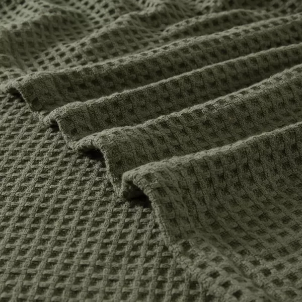 Eddie Bauer Blanket Soft Waffle Weave Bedding Medium Weight Bedroom Decor Softens Every Wash Twin BrownTwin Green