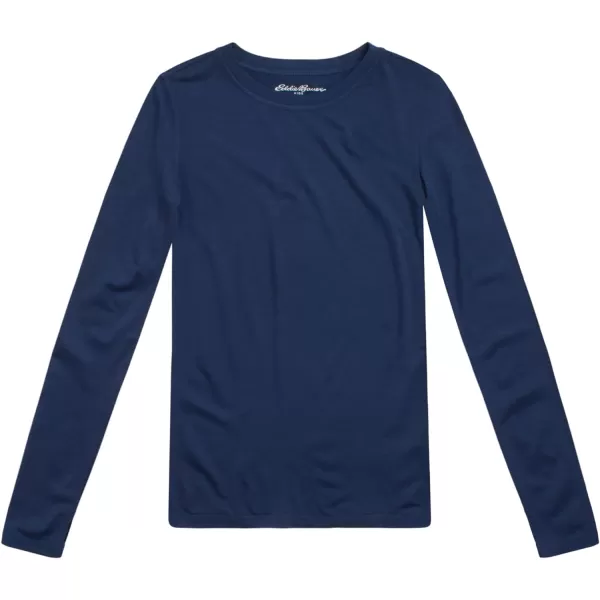 Eddie Bauer Boys and Girls Thermal Underwear Set  2 Piece Performance Base Layer Long Sleeve TShirt Top and Bottom 516Navy Blue