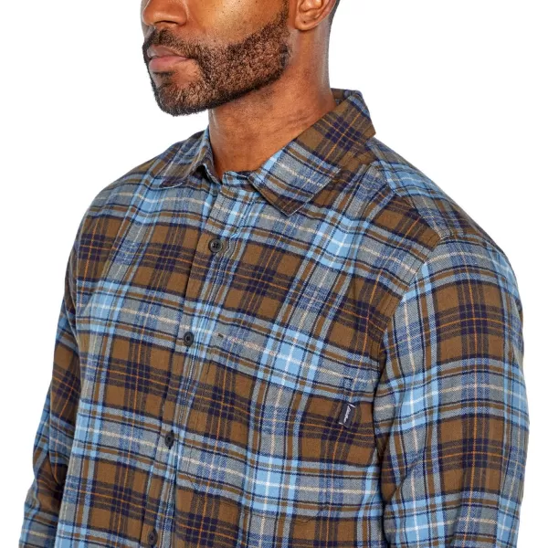 Eddie Bauer Bristol Mens Flannel ShirtDeep Denim Plaid