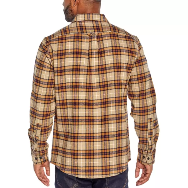 Eddie Bauer Bristol Mens Flannel ShirtKhaki Plaid