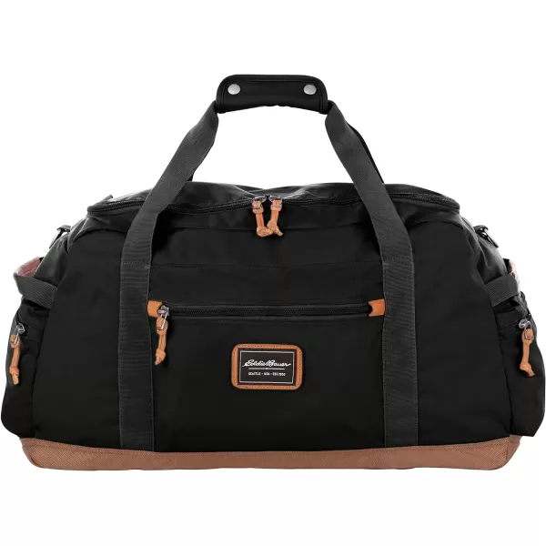 Eddie Bauer Bygone 45L Midsize Duffel Made from Rugged PolyesterNylon with UShaped Main Compartment Black One SizeBlack