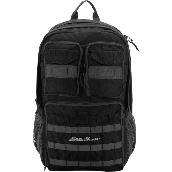 Eddie Bauer Cargo Backpack 30L Access Computer Sleeve and Dual Mesh Side Pockets Black30L Black