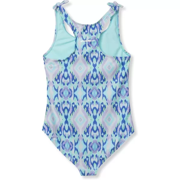 Eddie Bauer Girls OnePiece Swimsuit  UPF 50 Quick Dry OnePiece Bathing Suit for Girls SXLParadise Blue