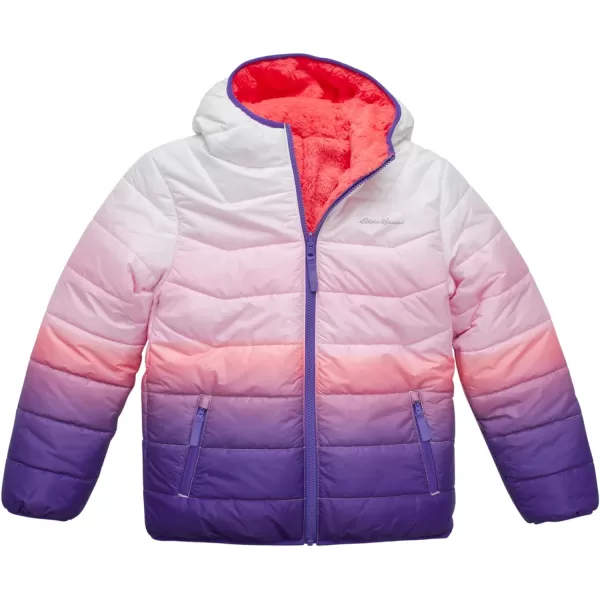 Eddie Bauer Girls Reversible Jacket  Deer Harbor Waterproof Lightweight Puffer Coat with Faux Shearling Lining 520Blush