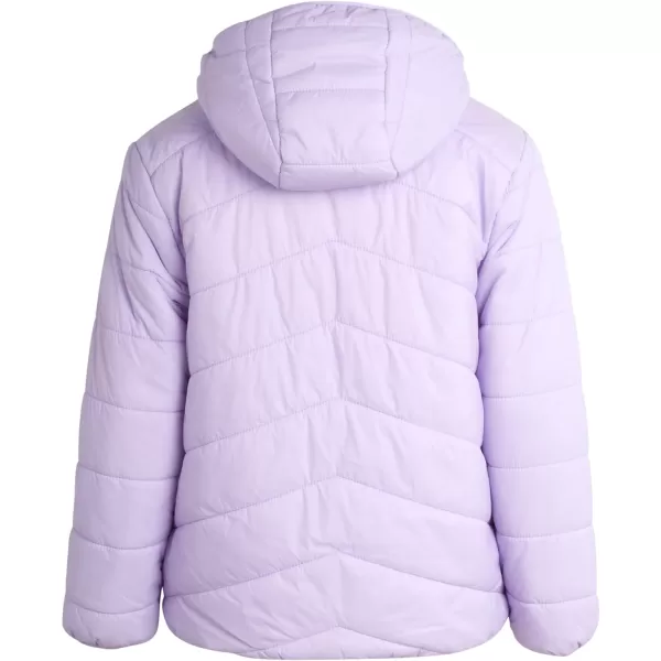 Eddie Bauer Girls Reversible Jacket  Deer Harbor Waterproof Lightweight Puffer Coat with Faux Shearling Lining 520Pastel Lilac