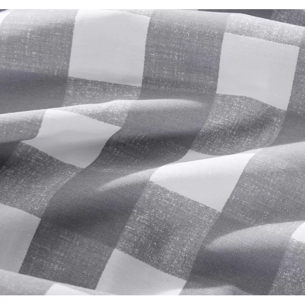 Eddie Bauer Home Sheets Cotton Percale Bedding Set Crisp  Cool Stylish Home Decor4 pcs Queen Northern Plaid GreyWhiteLakehouse Plaid