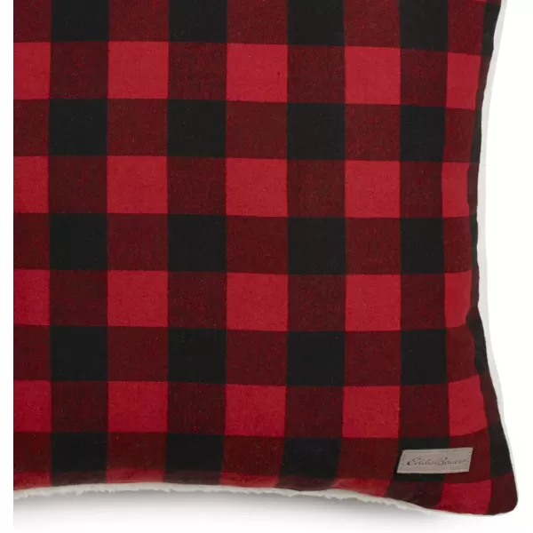 Eddie Bauer Home Throw Pillow with Zipper Closure Perfect Home Decor for Bed or Sofa 16 x 20 Elk CharcoalBlackCabin Plaid Red 1 Count Pack of 1