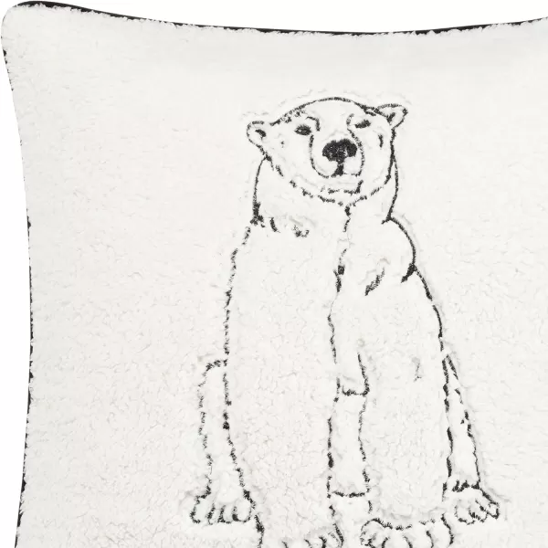 Eddie Bauer Home Throw Pillow with Zipper Closure Perfect Home Decor for Bed or Sofa 16 x 20 Elk CharcoalBlackPolar Bear GreyWhite 1 Count Pack of 1