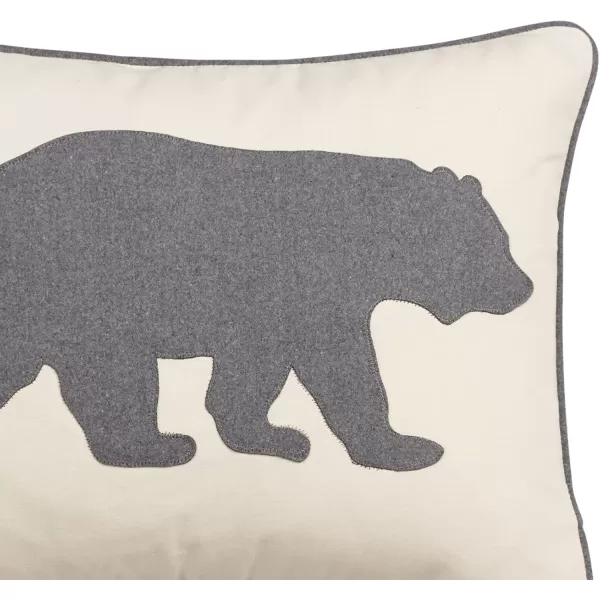 Eddie Bauer Home Throw Pillow with Zipper Closure Perfect Home Decor for Bed or Sofa 16quot x 20quot Bear Twill BlackBear Twill Grey