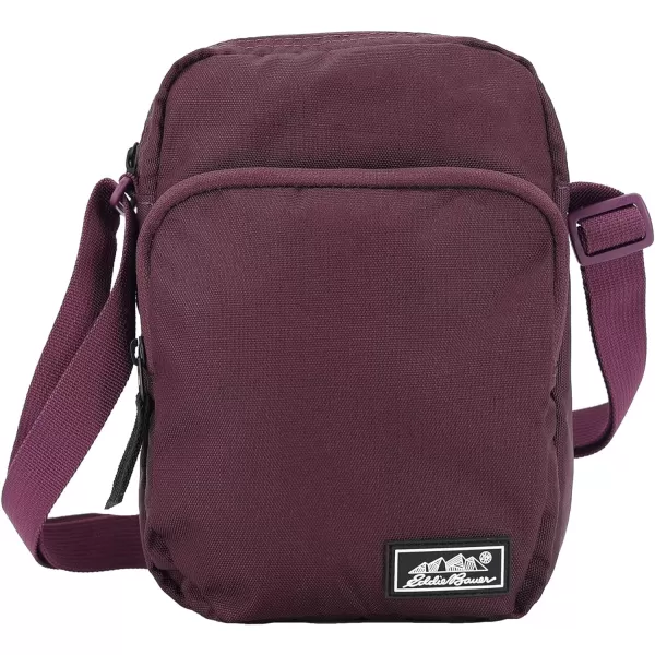 Eddie Bauer Jasper Crossbody Bag with Zippered Main Compartment and Adjustable Shoulder StrapDark Plum