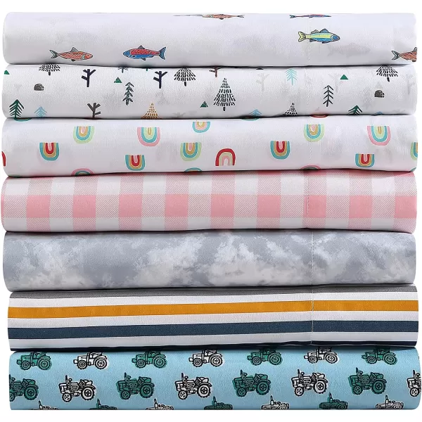 Eddie Bauer Kids  Queen Sheets Stain Resistant Kids Bedding Ideal for Toddler Bedding Set Poppy Plaid Pink QueenDreamland Green