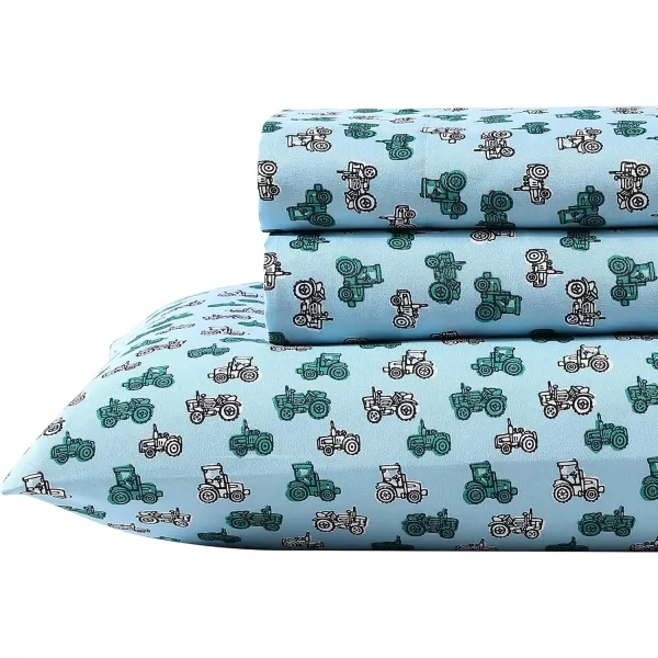 Eddie Bauer Kids  Queen Sheets Stain Resistant Kids Bedding Ideal for Toddler Bedding Set Poppy Plaid Pink QueenLittle Rider Blue