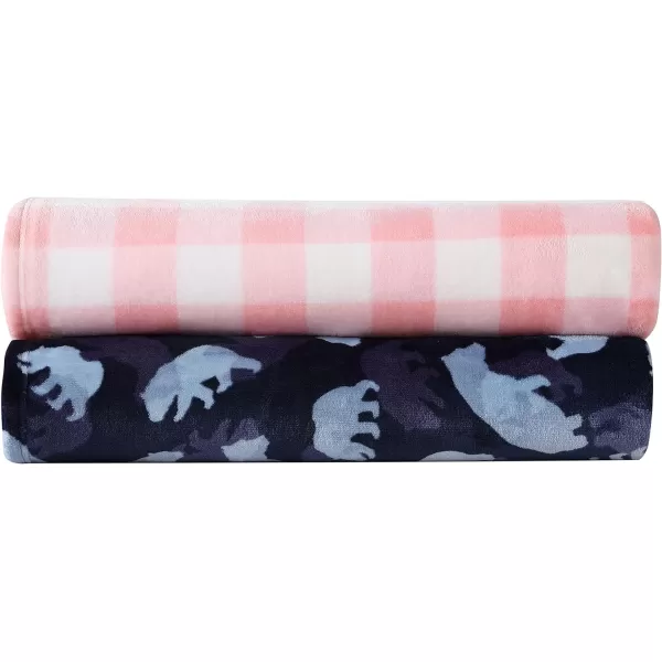 Eddie Bauer Kids  Throw Blanket Super Soft amp Cozy Kids Fleece Bedding Playful Home Decor Fish Lake Grey 50 x 60FullQueen Camp Camo Navy