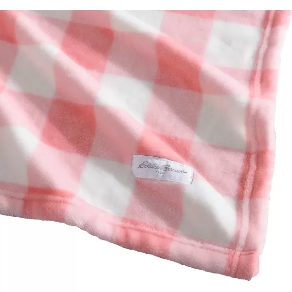 Eddie Bauer Kids  Throw Blanket Super Soft amp Cozy Kids Fleece Bedding Playful Home Decor Fish Lake Grey 50 x 60FullQueen Poppy Plaid PinkWhite