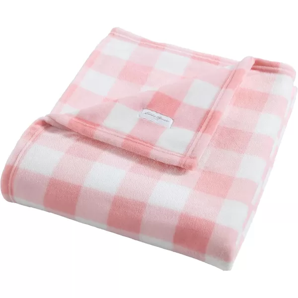 Eddie Bauer Kids  Throw Blanket Super Soft amp Cozy Kids Fleece Bedding Playful Home Decor Fish Lake Grey 50 x 60Throw Poppy Plaid PinkWhite