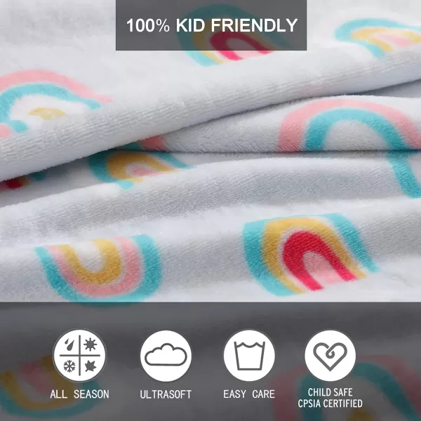 Eddie Bauer Kids  Throw Blanket Super Soft amp Cozy Kids Fleece Bedding Playful Home Decor Fish Lake Grey 50 x 60Throw Sunnyvale Rainbow Light BlueMulti