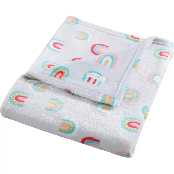 Eddie Bauer Kids  Throw Blanket Super Soft amp Cozy Kids Fleece Bedding Playful Home Decor Fish Lake Grey 50 x 60Throw Sunnyvale Rainbow Light BlueMulti