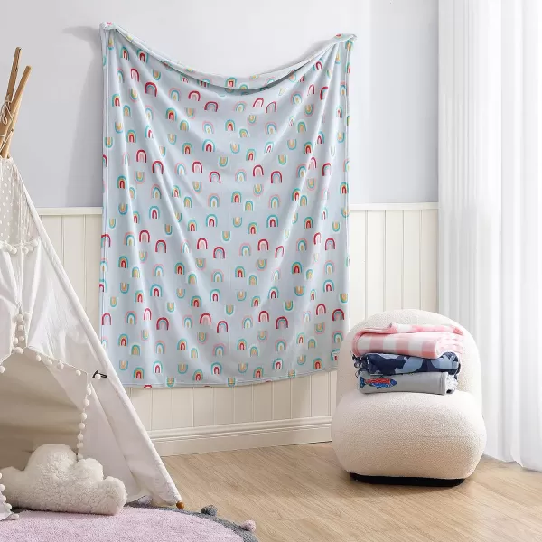 Eddie Bauer Kids  Throw Blanket Super Soft amp Cozy Kids Fleece Bedding Playful Home Decor Fish Lake Grey 50 x 60Throw Sunnyvale Rainbow Light BlueMulti