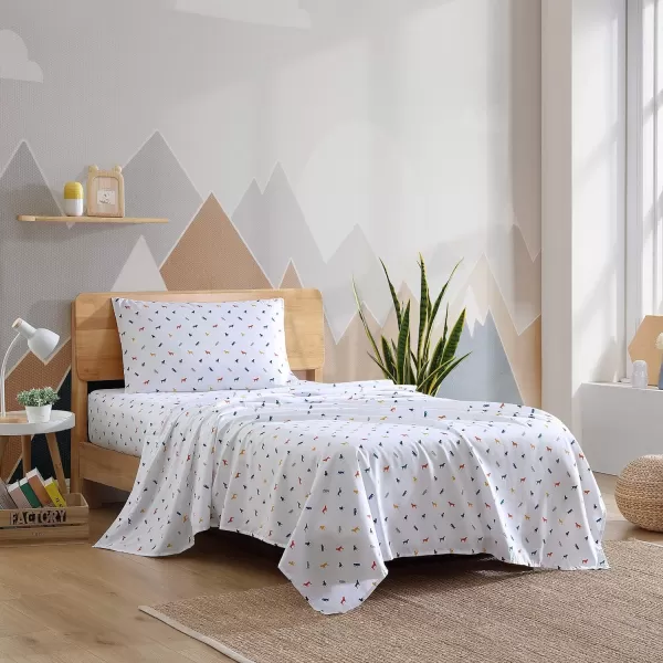 Eddie Bauer Kids  Twin Sheets Stain Resistant Kids Bedding Ideal for Toddler Bedding Set Vivid Stripe Blue TwinBuddy the Dog White Full