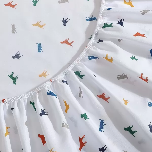 Eddie Bauer Kids  Twin Sheets Stain Resistant Kids Bedding Ideal for Toddler Bedding Set Vivid Stripe Blue TwinBuddy the Dog White Full