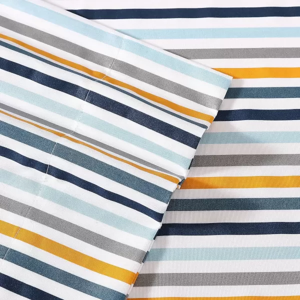 Eddie Bauer Kids  Twin Sheets Stain Resistant Kids Bedding Ideal for Toddler Bedding Set Vivid Stripe Blue TwinVivid Stripe Blue Full