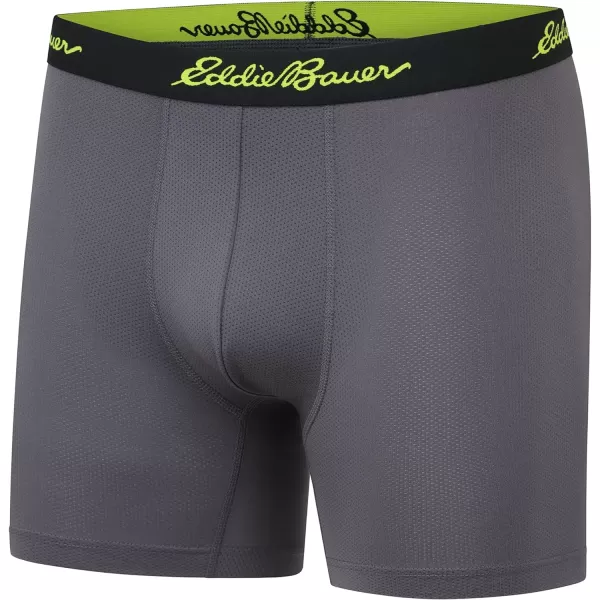 Eddie Bauer Mens 5 No Fly Performance Boxer Brief Underwear 3 Pack or 4 PackMesh BlackPimento RedAscent BlueCinder