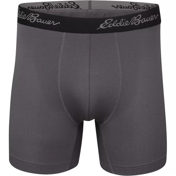 Eddie Bauer Mens 5 No Fly Performance Boxer Brief Underwear 3 Pack or 4 PackMesh BlackTrue BlueCinderBlack