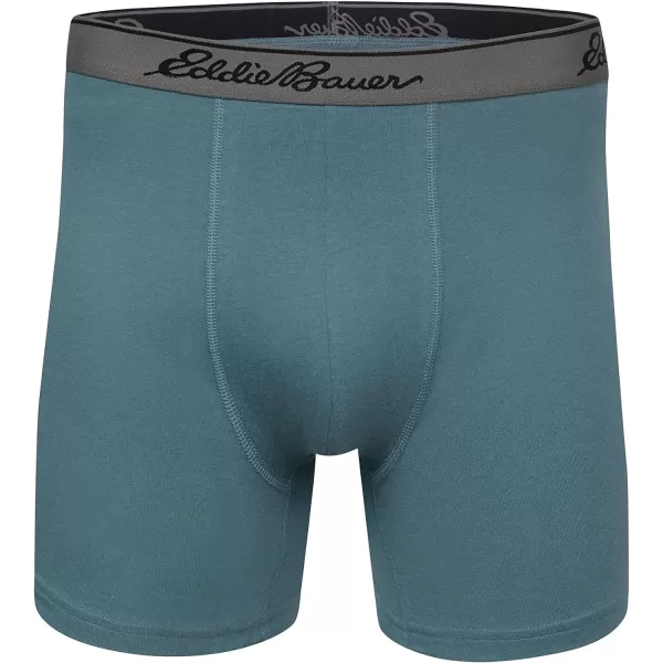 Eddie Bauer Mens 5 No Fly Pouch Premium Value Cotton Boxer Briefs Underwear 5 PackBlackCinderAnitque BlueBlackCinder