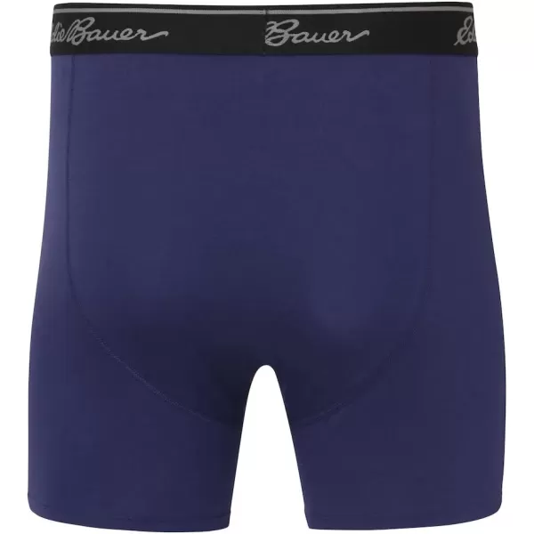 Eddie Bauer Mens 6 Cotton Boxer Briefs 2PackCotton  CharcoalNavy