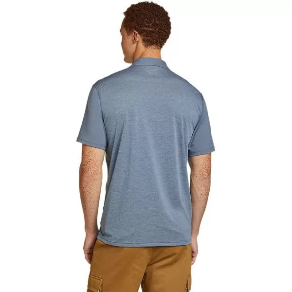 Eddie Bauer Mens Adventurer ShortSleeve Polo ShirtRegular Blue Haze