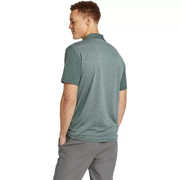 Eddie Bauer Mens Adventurer ShortSleeve Polo ShirtRegular Evergreen