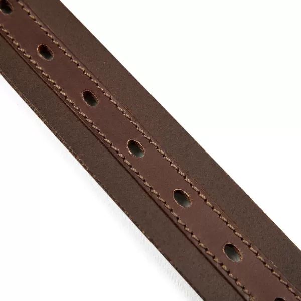 Eddie Bauer Mens Casual Leather Belt with Metal BuckleReinforced Tab  Brown