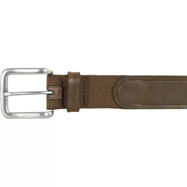 Eddie Bauer Mens Casual Leather Belt with Metal BuckleRugged Leather  Tan