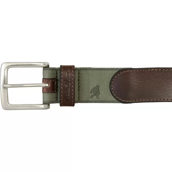 Eddie Bauer Mens Casual Leather Belt with Metal BuckleRugged Leather Sasquatch  Brown