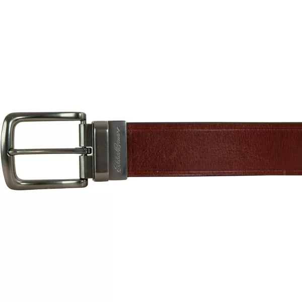 Eddie Bauer Mens Casual Leather Belt with Metal BuckleSmooth Reversible  BrownTan