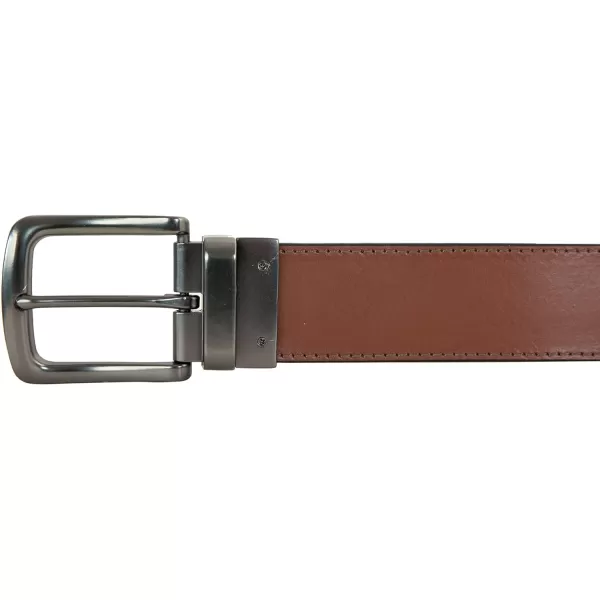 Eddie Bauer Mens Casual Leather Belt with Metal BuckleSmooth Reversible  BrownTan