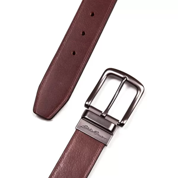 Eddie Bauer Mens Casual Leather Belt with Metal BuckleSmooth Reversible  BrownTan