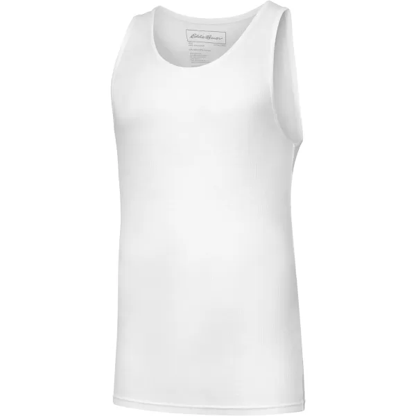 Eddie Bauer Mens Classic Casual Basic Cotton Tank Top Sleeveless TShirt Perfect for Athletic Lightweight Workout 3PackWhite