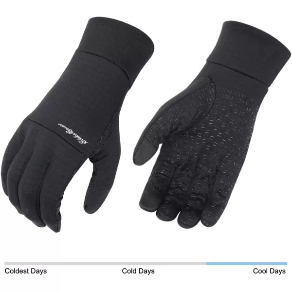 Eddie Bauer Mens Cold Weather Performance Glove Liners Multiple Sizes Multiple ColorsGrid Fleece Ash Grey