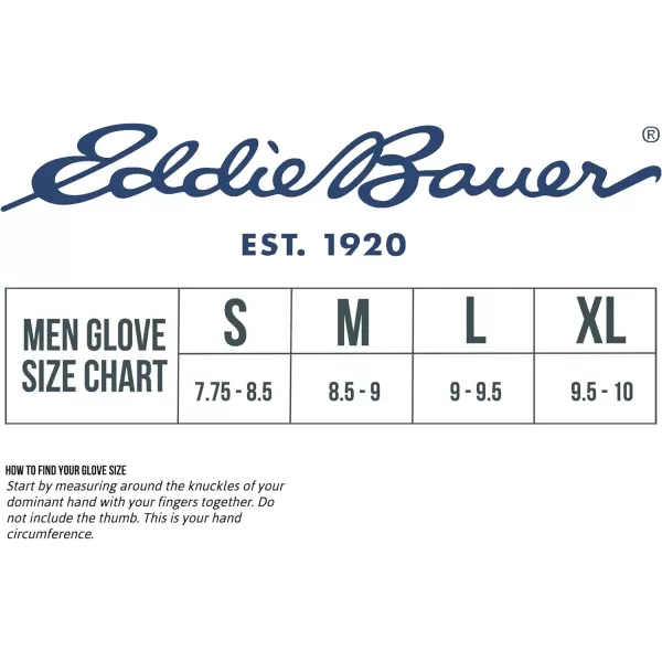 Eddie Bauer Mens Cold Weather Performance Glove Liners Multiple Sizes Multiple ColorsGrid Fleece Ash Grey