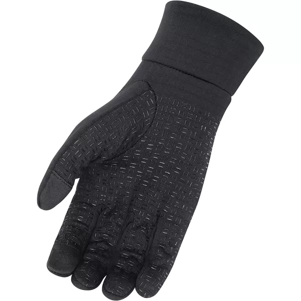 Eddie Bauer Mens Cold Weather Performance Glove Liners Multiple Sizes Multiple ColorsGrid Fleece Black