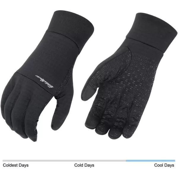 Eddie Bauer Mens Cold Weather Performance Glove Liners Multiple Sizes Multiple ColorsGrid Fleece Dark Loden
